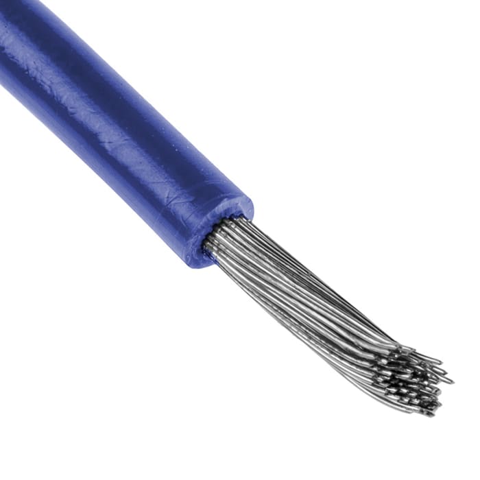 Cable de conexión RS PRO, área transversal 6mm² Filamentos del Núcleo 78/0,295mm Azul Medio, 1 kV, long. 100m, H07V2-K,