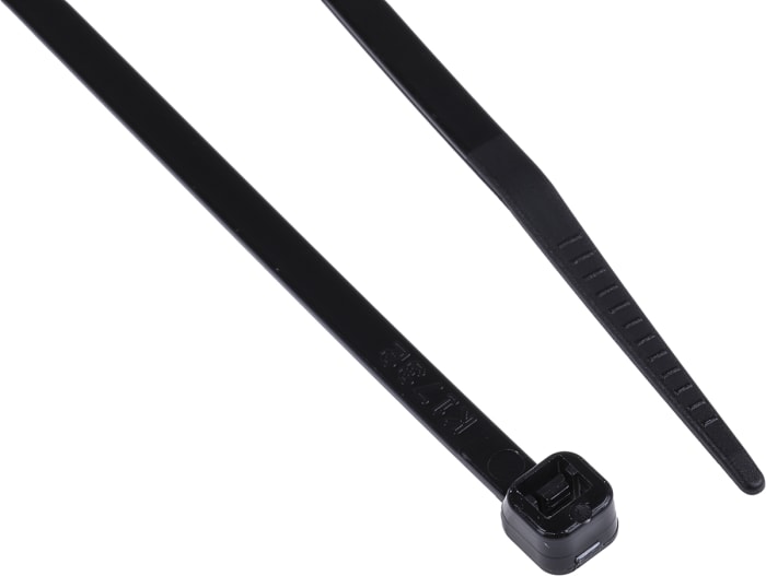 Serre-câble RS PRO, 180mm x 3.6 mm, Noir, en Nylon 66, x 100