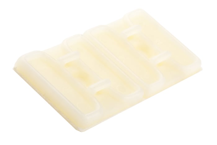 RS PRO Self Adhesive Natural Cable Tie Mount 29.2 mm x 29.2mm, 5.5mm Max. Cable Tie Width
