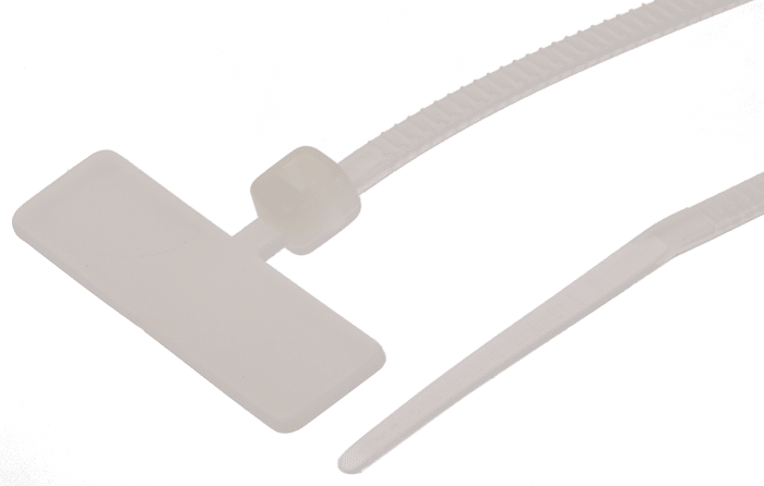 Serre-câble RS PRO, 111mm x 2.6 mm, Naturel, en Nylon 66, x 100