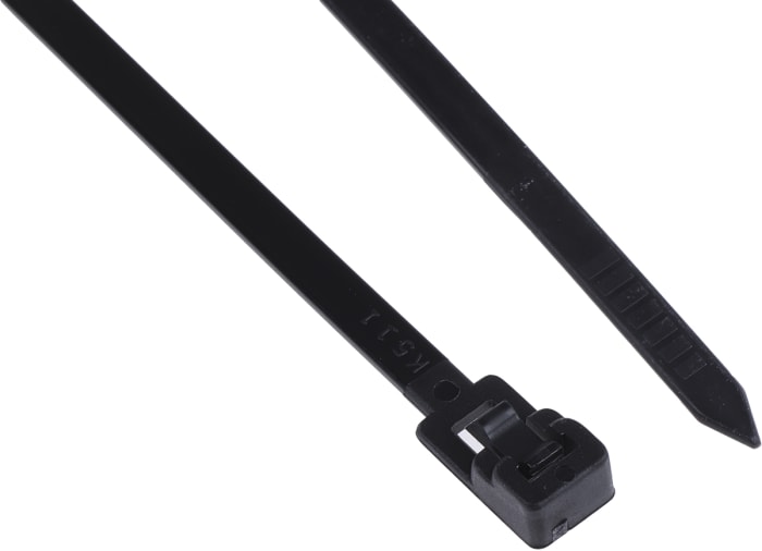 Buy TRU COMPONENTS 1592866 TC-CV300SBK203 Cable tie 300 mm 4.80 mm Black  UV-proof 100 pc(s)
