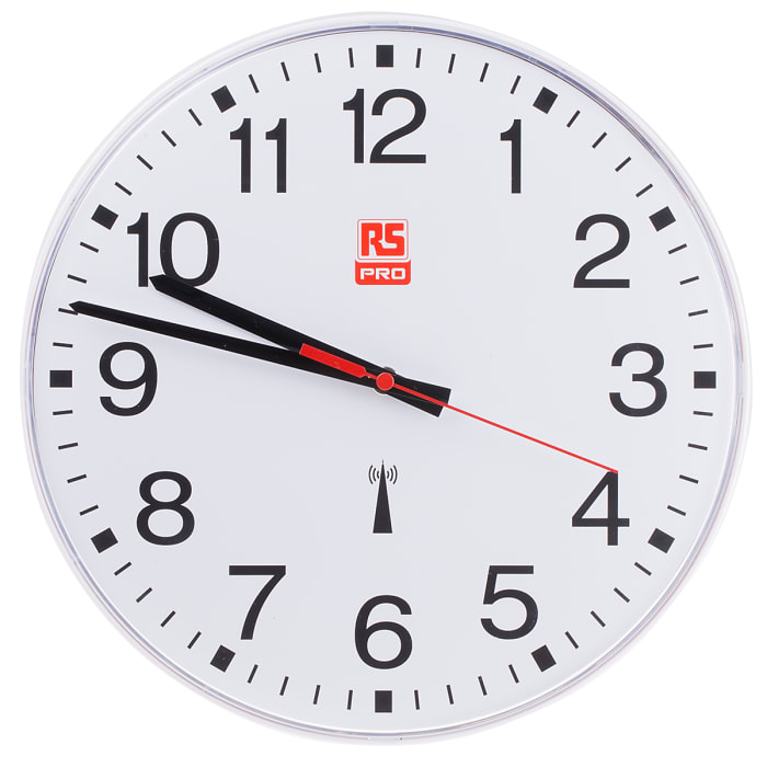 Horloge Murale RC RS PRO, Ø 300mm Analogique Blanc