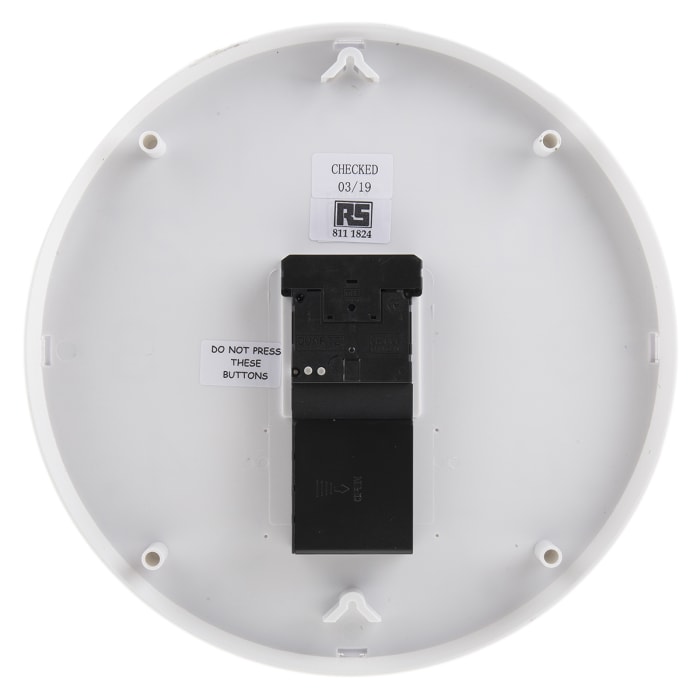 RS PRO RS PRO White Radio Controlled Analogue Wall Clock, 300mm Diameter 8111824 RS