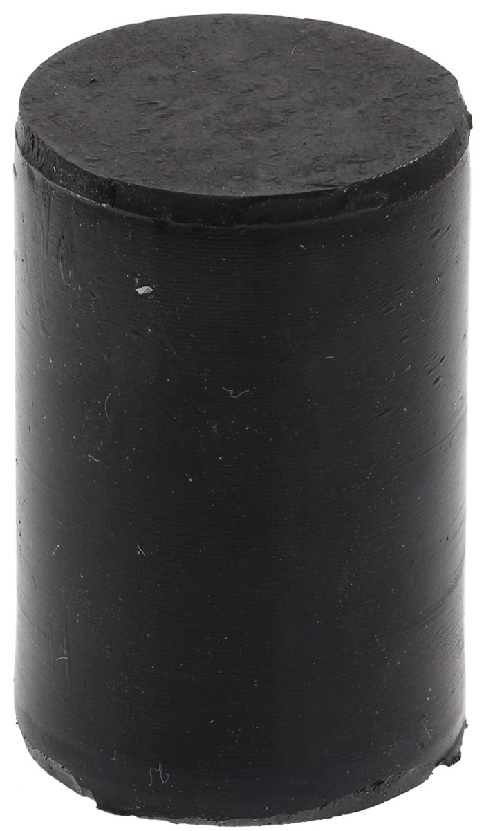 Rubber stop buffer, female, M6, 25daN