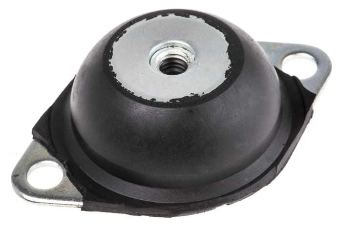 RS PRO Round M6 Anti Vibration Mount with 10kg Compression Load