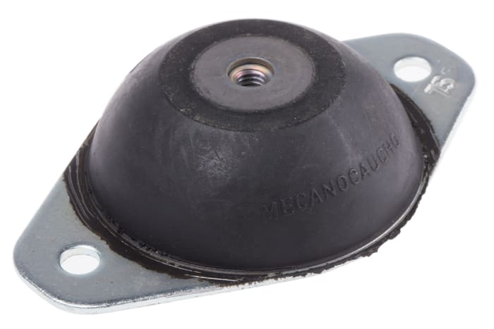 Soporte antivibración RS PRO, Redondo, Ø 60mm, alt. 24mm, rosca M6, montaje Roscado