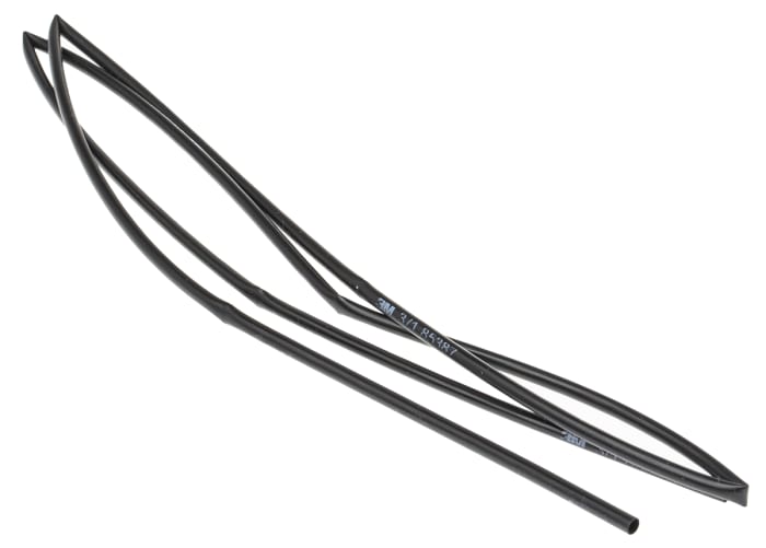 TE100046032 3M 3M Heat Shrink Tubing, Black 3mm Sleeve Dia. x 1m