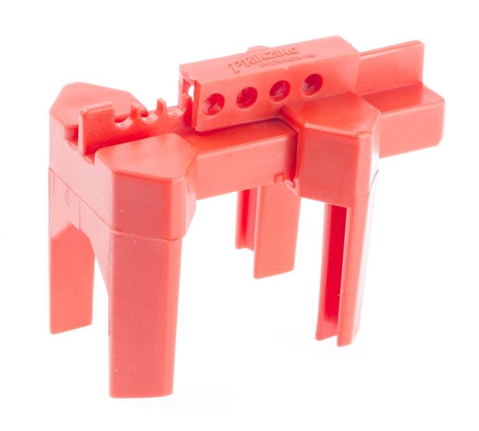 Brady Red 4-Lock Lockout Polypropylene Ball Valve Lockout, 7.95 mm