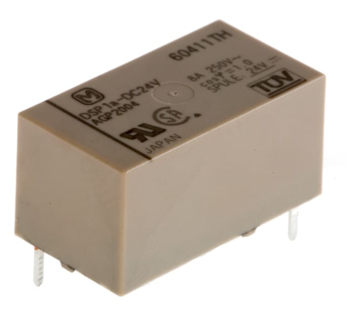 Panasonic PCB Mount Power Relay, 24V dc Coil, 5A Switching Current, SPST
