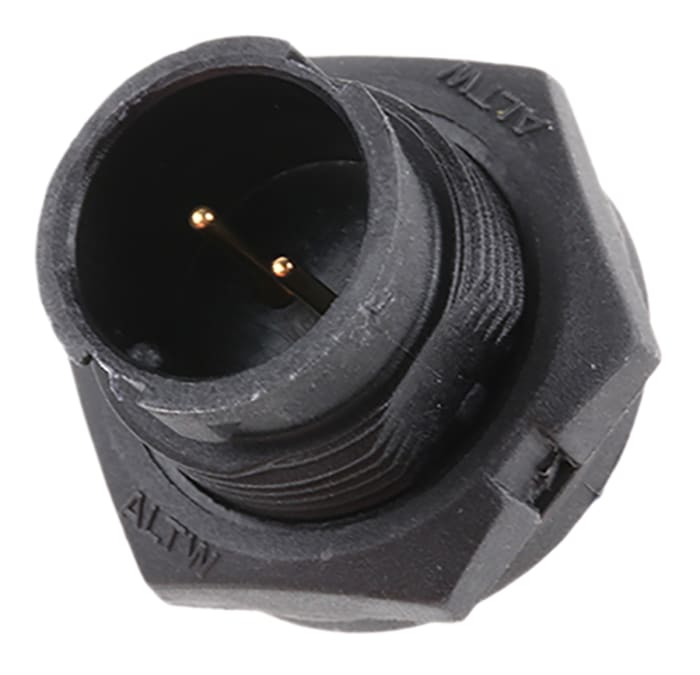 Amphenol Industrial Circular Connector, 2 Contacts, Panel Mount, Plug, Male, IP67, Ceres Series