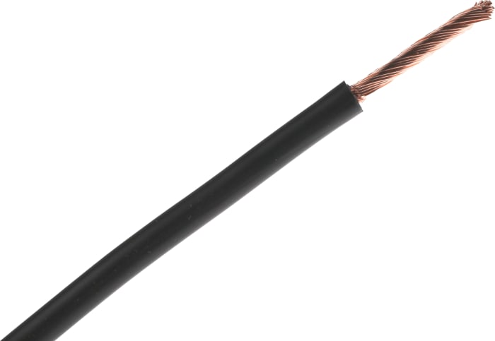 Fils de câblage RS PRO, 4mm², Noir, 11 AWG, 25m, 1000 V
