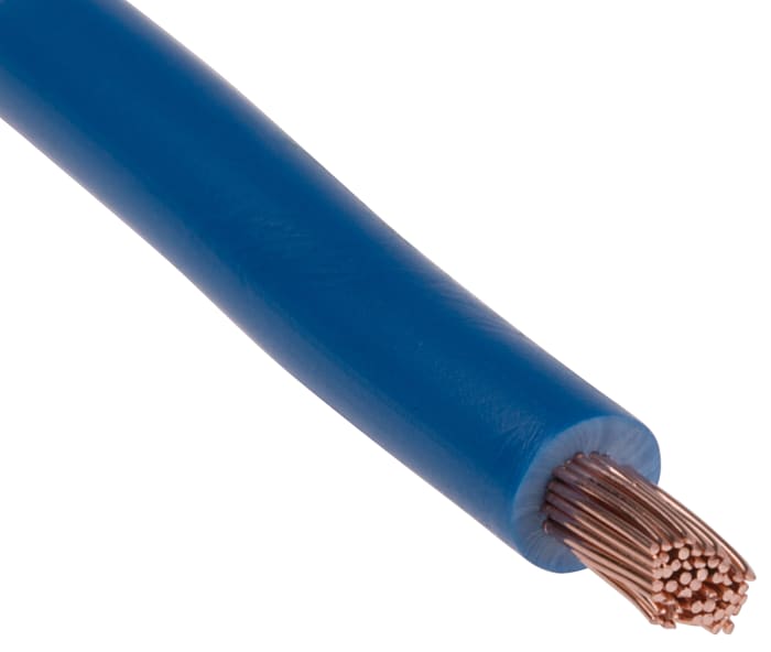 RS PRO Blue 4mm² Hook Up Wire, 11 AWG, 56/0.3 mm, 25m, PVC Insulation
