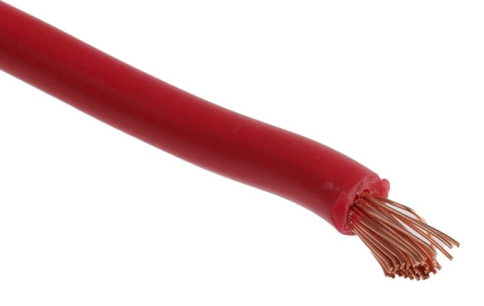 Fils de câblage RS PRO, 4mm², Rouge, 11 AWG, 25m, 1000 V