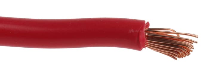 RS PRO | RS PRO Red 4mm² Hook Up Wire, 11 AWG, 56/0.3 mm, 25m, PVC