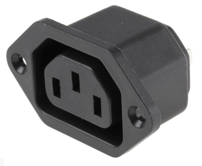 RS PRO C13 Panel Mount IEC Connector Socket, 10A, 250 V