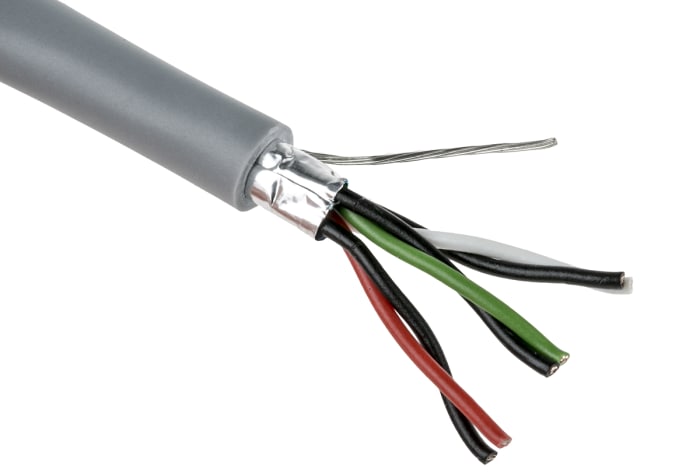 Câble de données RS PRO, 3 paires 0,22 mm², 24 AWG, Blindé, 100m