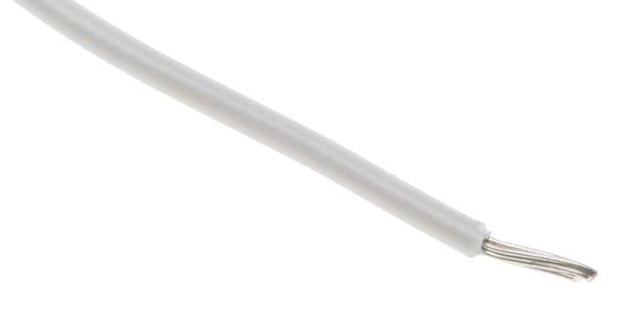 Zapojovací vodič plocha průřezu 0,33 mm², prameny vodičů: 7/0,25 mm, Bílá, 300 V 100m 22 AWG RS PRO UL1061
