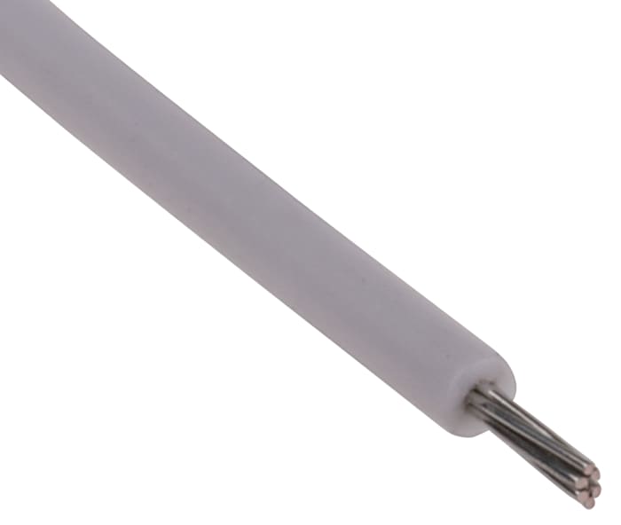 Fils de connexion RS PRO UL1007, 0,2 mm², Blanc, 24 AWG, 100m, 300 V