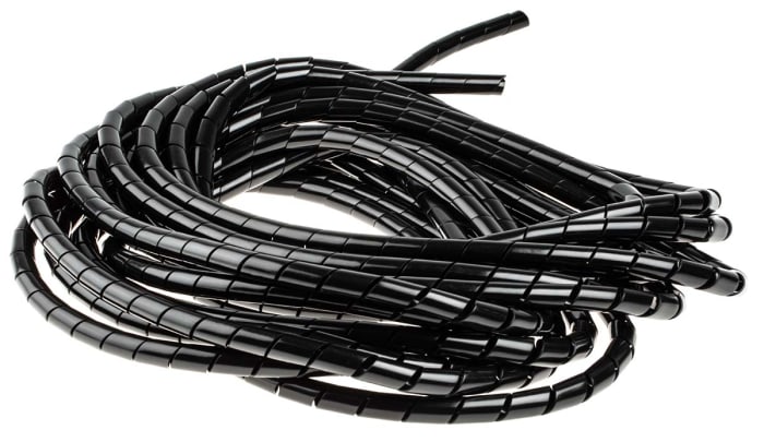 Gaine de câble spiralée RS PRO, Ø 9mm → 12mm, Ø interne 9mm, Noir, en Polyéthylène