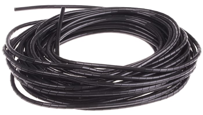 RS PRO Spiral Wrap, I.D 4mm, 15mm Polyethylene