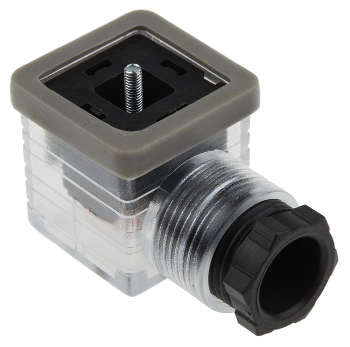 RS PRO RS PRO 2P+E DIN 43650 A, Female Solenoid Valve Connector, with