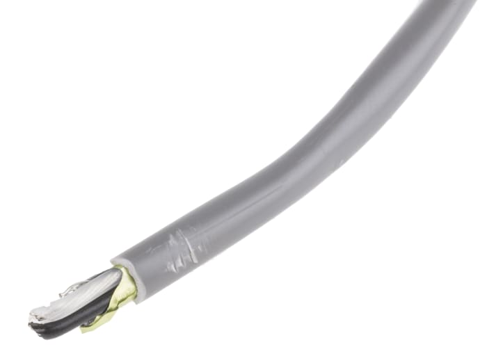 RS PRO Data Cable, 1 Pairs, 2 Cores, 0.76 mm², Screened, 22 AWG, 100m, Aluminium Foil-PET Tape Shield