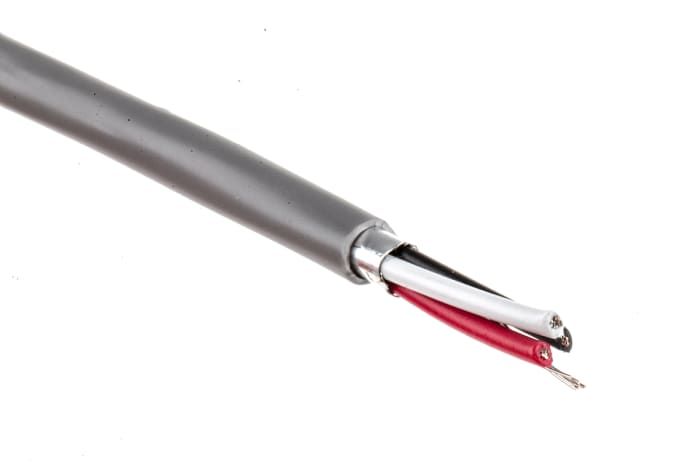 Datový kabel, typ pláště: Fólie, PVC, 300 V Stíněný, chování ohně: Zpomalovač hoření RS PRO