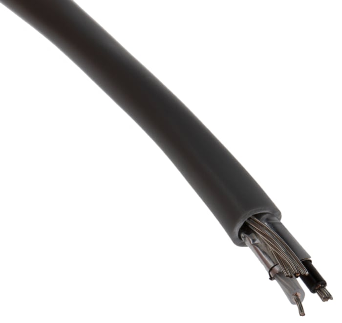 RS PRO Data Cable, 1 Pairs, 2 Cores, 0.56 mm², Screened, 20 AWG, 100m, Aluminium Foil-PET Tape Shield