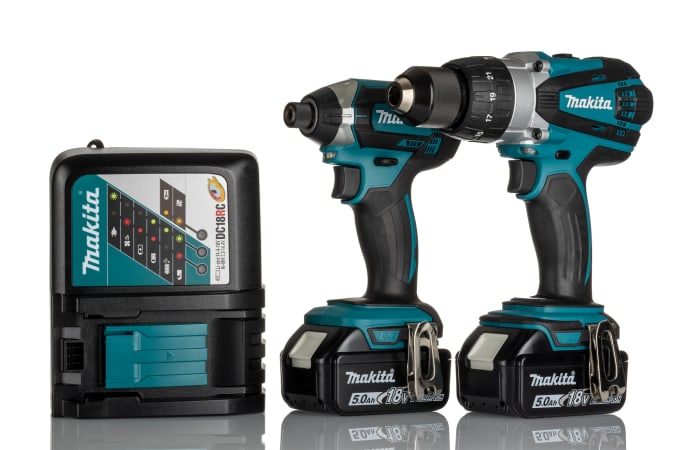 DLX2145TJ Makita, Kit de herramientas eléctricas Makita a batería Li-Ion,  DLX2145TJ 4Ah, 2 baterías incluidas, Tipo G - Británico de 3, 812-9963