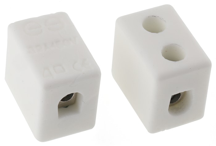 RS PRO Non-Fused Terminal Block, 1-Way, 5 → 32A, 12 AWG Wire, Screw Down Termination
