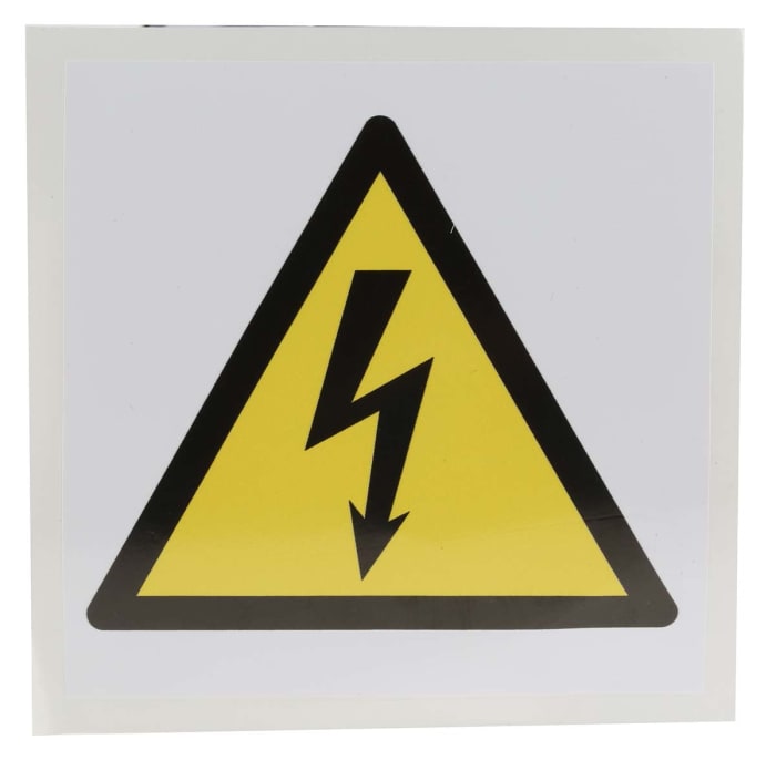 Etiquette adhésif(ve)  RS PRO avec pictogramme : Risque électrique