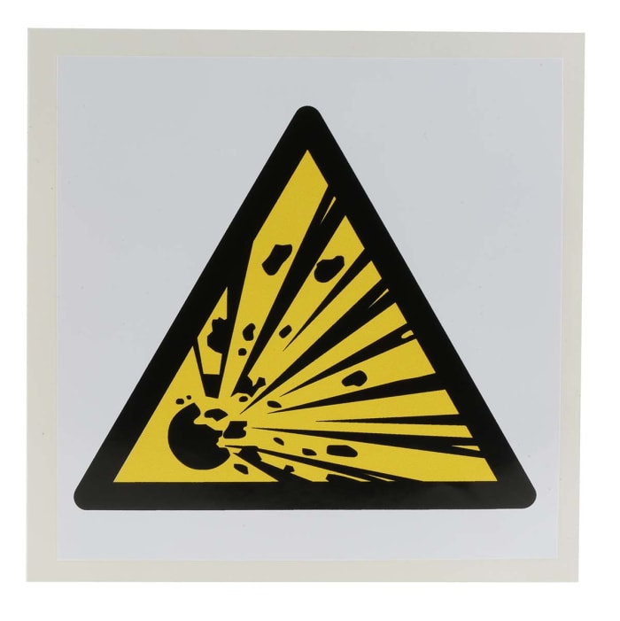 RS PRO Self-Adhesive Hazardous Substances Hazard Warning Sign