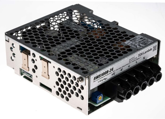 TDK-Lambda Switching Power Supply, RWS100B-24, 24V dc, 4.5A, 108W, 1 Output, 120 → 370 V dc, 85 → 265 V