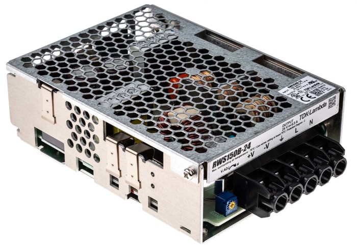 TDK-Lambda Switching Power Supply, RWS150B-24, 24V dc, 6.5A, 156W, 1 Output, 120 → 370 V dc, 85 → 265 V