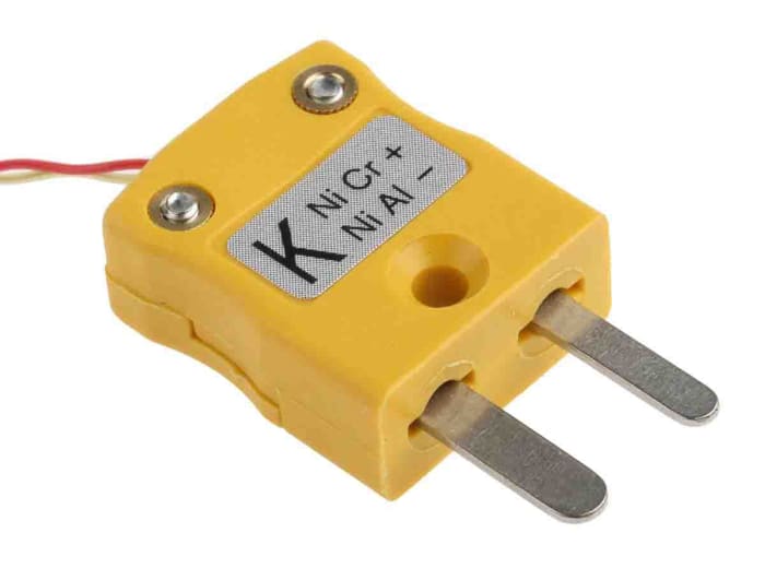 Termopar tipo K RS PRO, Ø sonda 1/0.2mm x 1m, temp. máx +250°C, cable de 1m, conexión , con conector miniatura