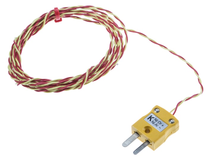 RS PRO Type K Exposed Junction Thermocouple 2m Length, 7/0.2mm Diameter → +250°C