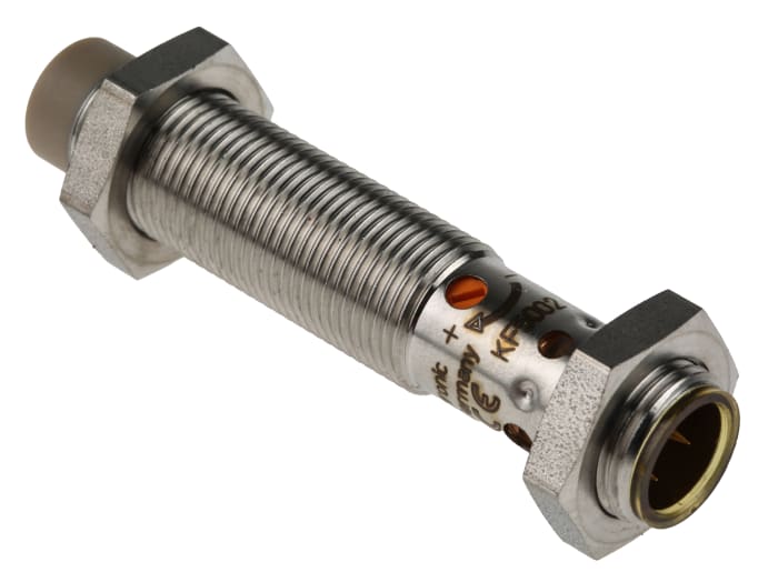 ifm electronic Capacitive Threaded Barrel Proximity Sensor, M12, 12 mm Detection, PNP NO, 10 → 36 V dc