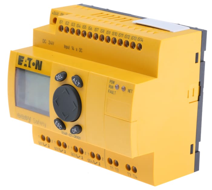 Controlador de seguridad Eaton easySafety Eaton Moeller, 14 E/4 S, cat. seguridad 4, SIL 3, CANopen, Profibus, 24 V