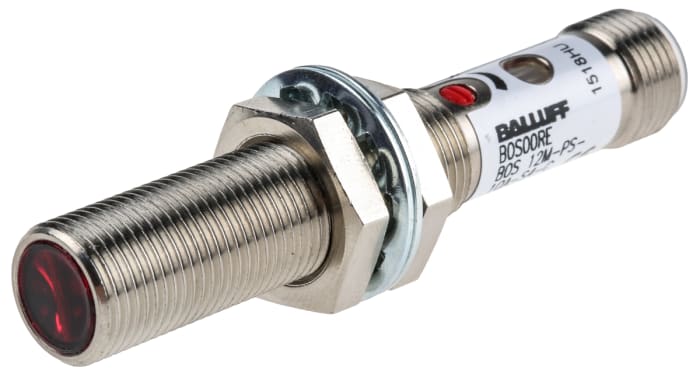 BALLUFF Retroreflective Photoelectric Sensor, Barrel Sensor, 0 → 1.5 m Detection Range
