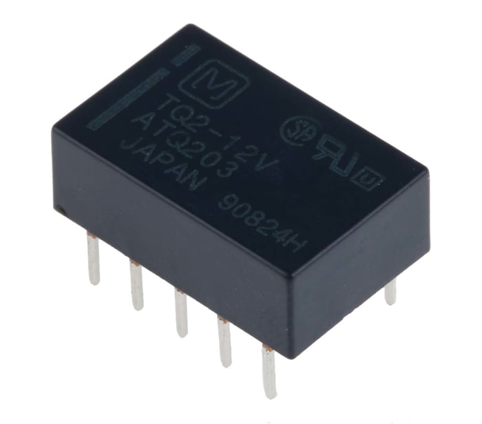 Relais de signal Panasonic 12V c.c., 2 RT, Montage sur CI