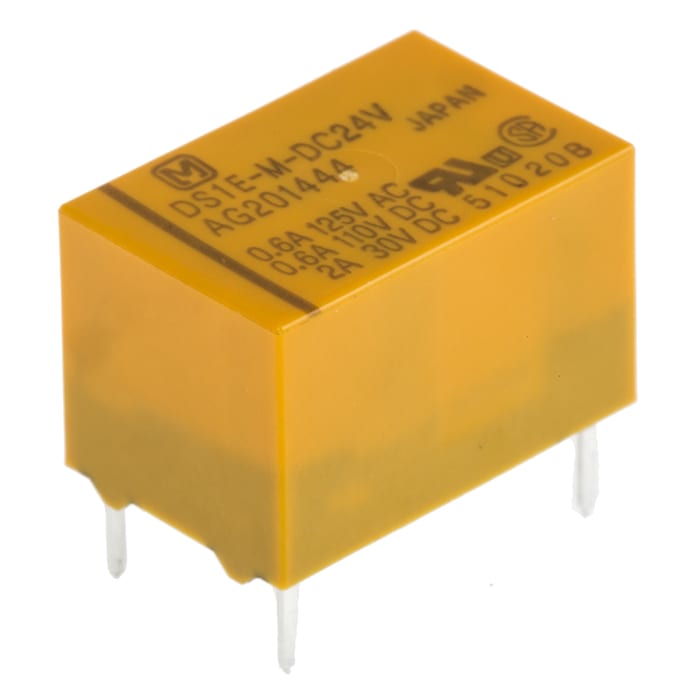 Panasonic Surface Mount Signal Relay, 24V dc Coil, 3A Switching Current, SPST