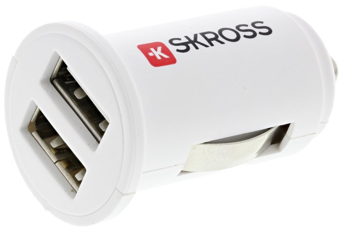 Chargeur allume-cigare double USB Hirschmann, Vin 10 → 16V c.c., Vout 5V c.c., 1 x 1A