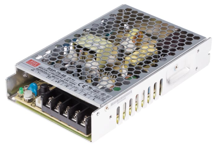 MEAN WELL Switching Power Supply, RSP-75-48, 48V dc, 1.6A, 76.8W, 1 Output, 120 → 370 V dc, 85 → 264 V ac