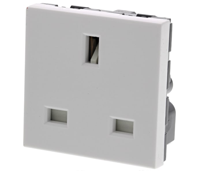 Legrand Estándar 4 Plug Socket Sin Cable Blanco-Gris - 049497 [10 Piezas]