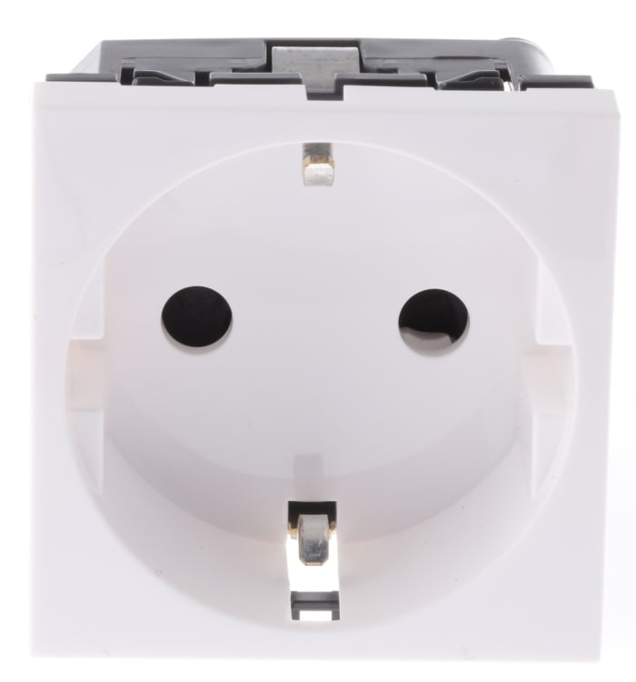 Legrand White 1 Gang Plug Socket, 16A, Type F - German Schuko, Indoor Use