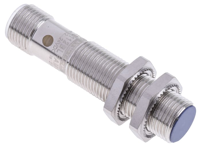 Telemecanique Sensors Inductive Threaded Barrel Proximity Sensor, M12, 2 mm Detection, PNP NO, 12 → 24 V dc