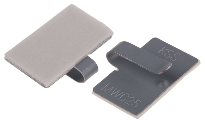 RS PRO White Metal Cable Clip