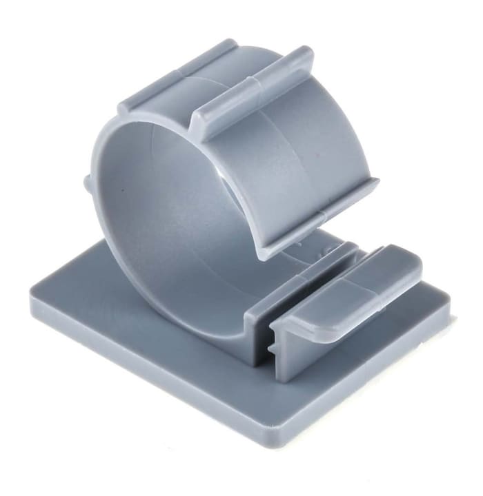 Kabelová spona Kabelová objímka pro průměr svazku 18mm Nylon 66 Šedá Samolepicí 30 x 24.5mm RS PRO