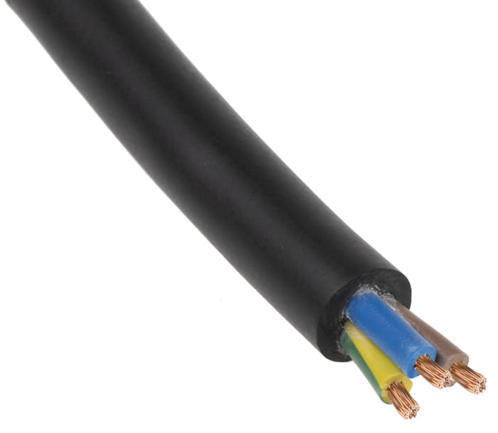 Lapp Lapp 3 Core 2 5 Mm Mains Power Cable Black Rubber Sheath 50m 26 A 450 750 V H07rn F 817 9006 Rs Components