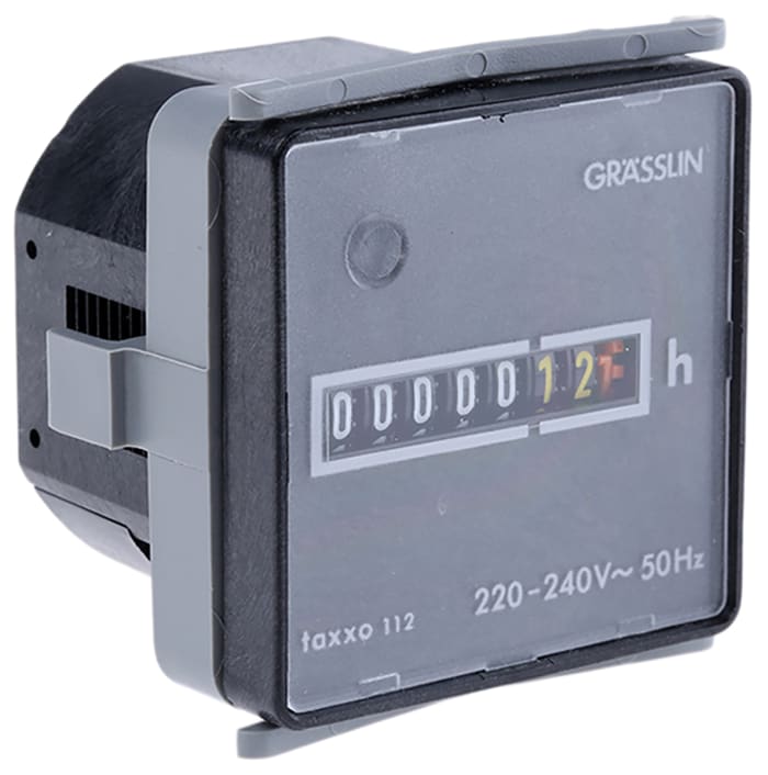 Grasslin Taxxo 112 Hour Meter, 7 Digit, 220 → 240 V ac